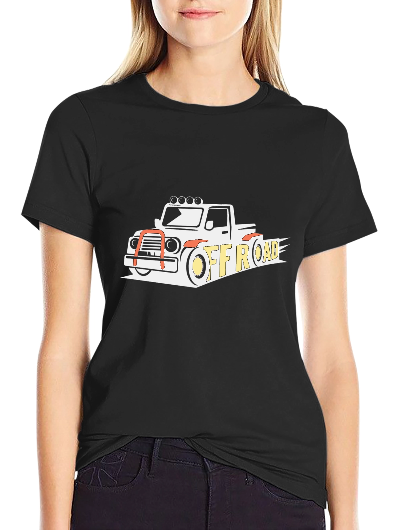 Off-Road Truck Graphic Tee - Black Casual Shirt