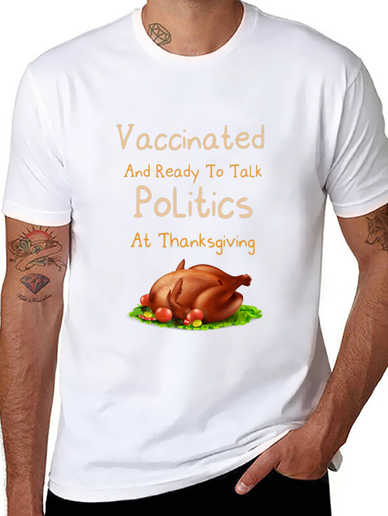Vaccinated Politics Thanksgiving T-Shirt