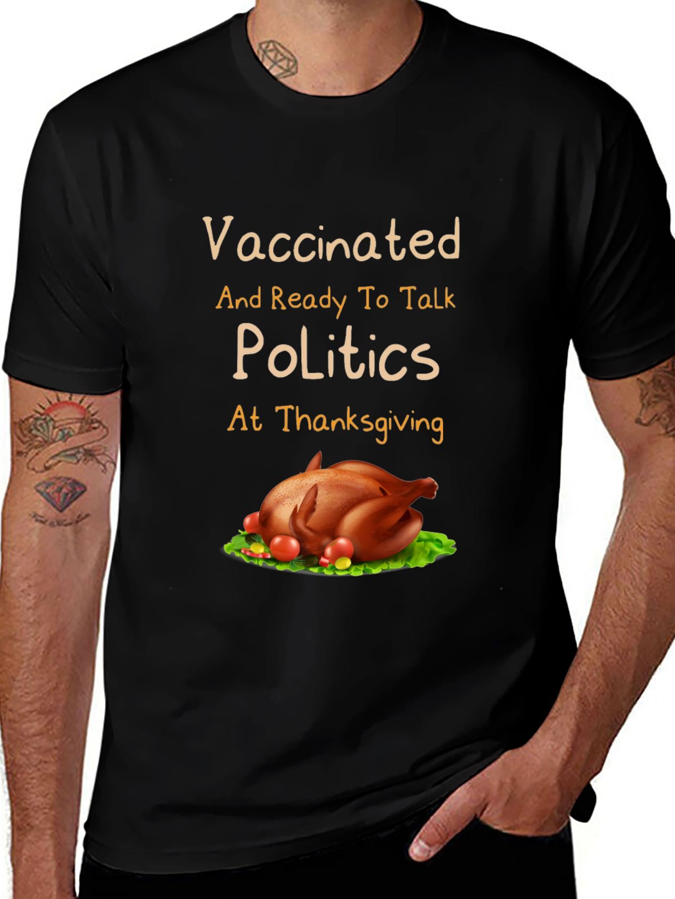 Vaccinated Politics Thanksgiving T-Shirt