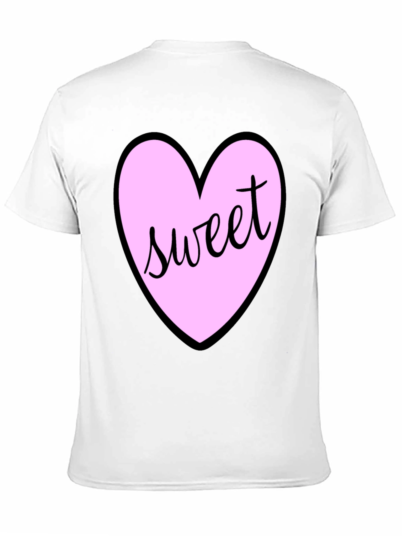 Sweet Heart T-Shirt - Black Cotton Valentines Day Tee