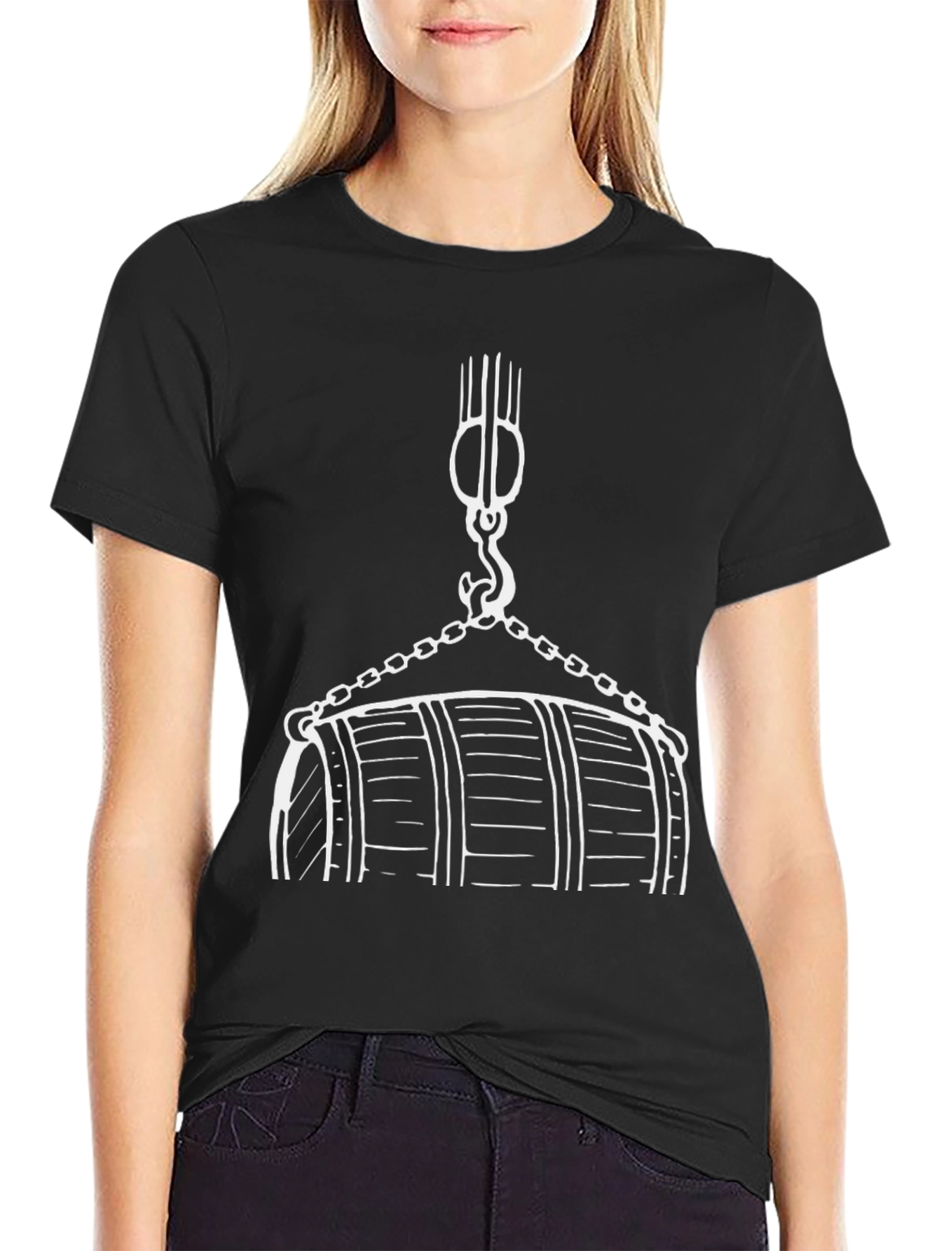 Pulley & Barrel Graphic Tee - Black