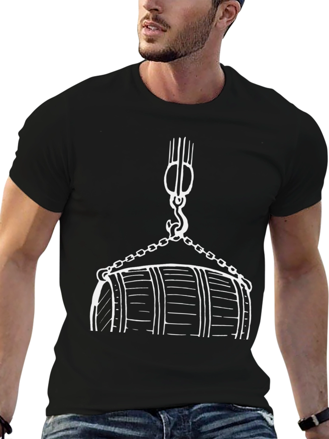 Pulley & Barrel Graphic Tee - Black