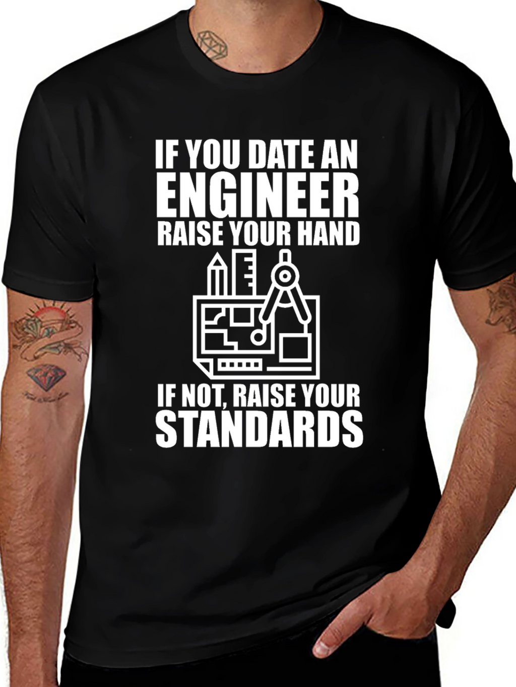 Engineer Humor Graphic T-Shirt - Raise Your Standards