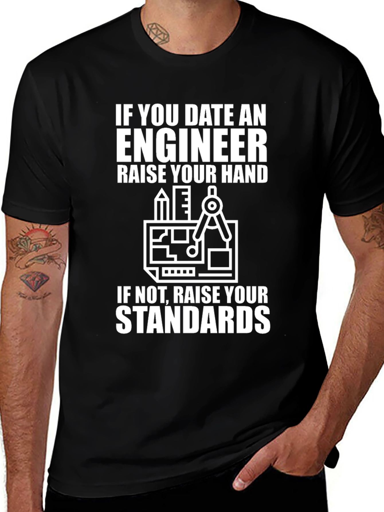 Engineer Humor Graphic T-Shirt - Raise Your Standards