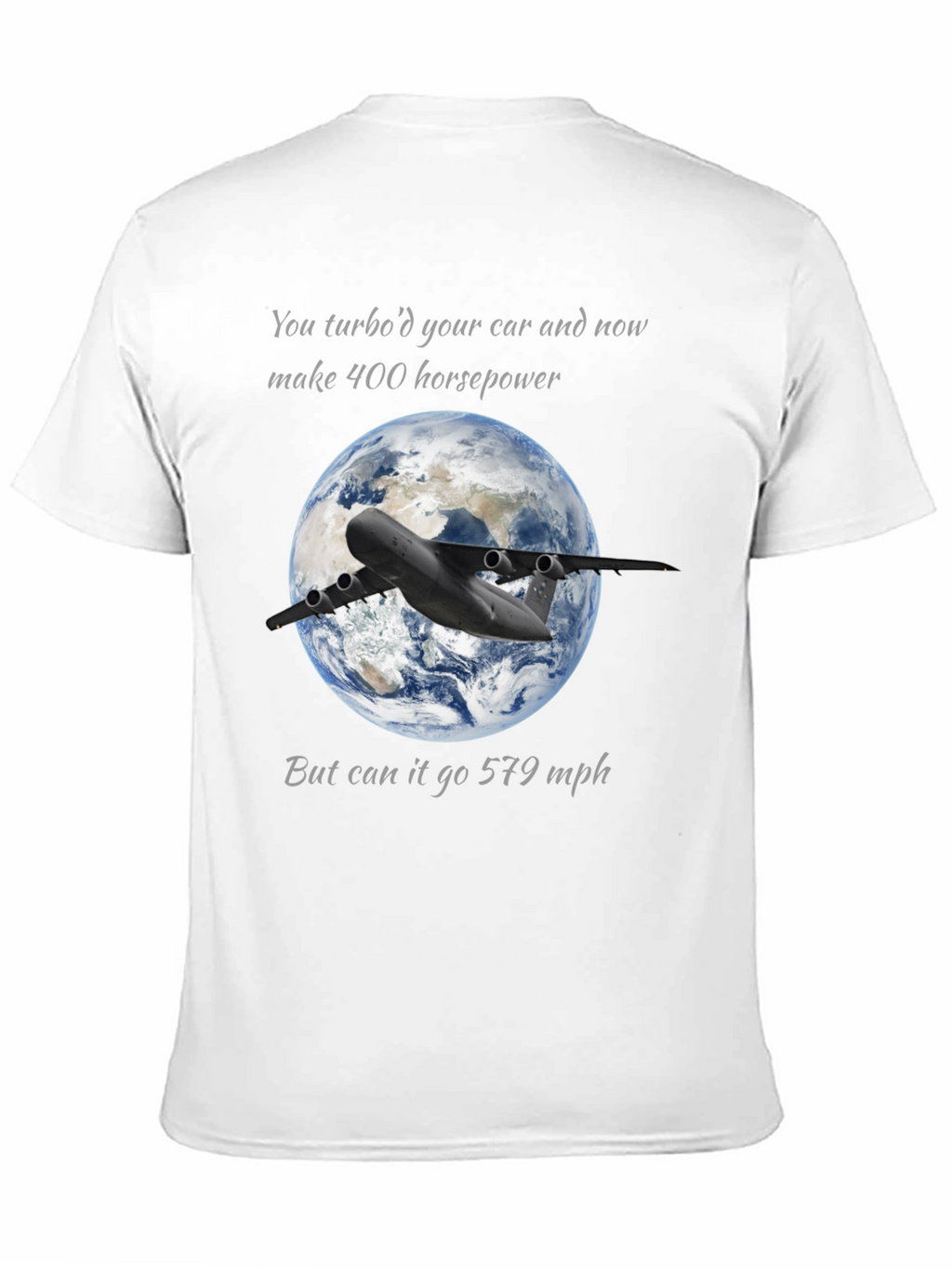Turbo Car vs Plane T-Shirt: Horsepower vs Speed