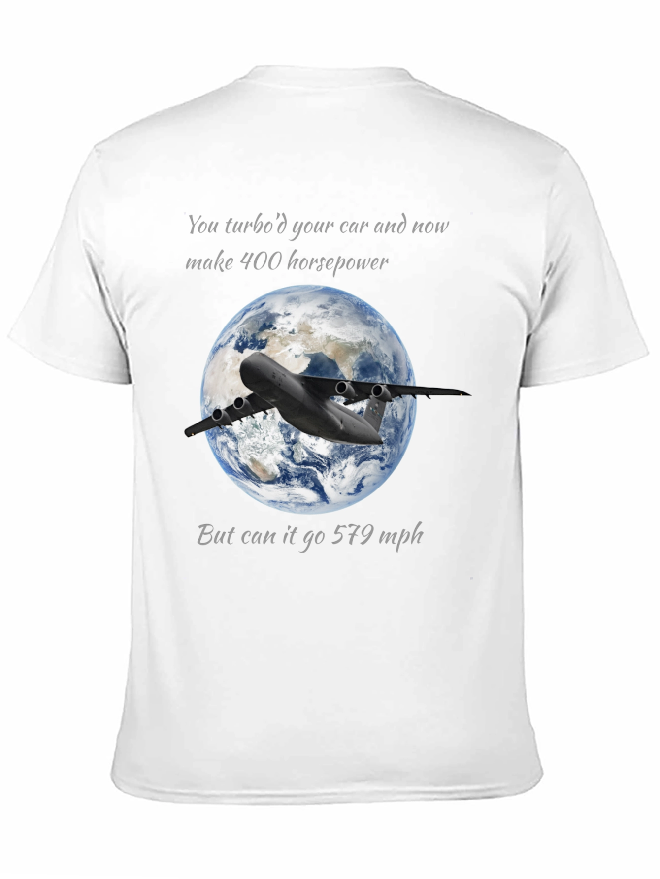 Turbo Car vs Plane T-Shirt: Horsepower vs Speed