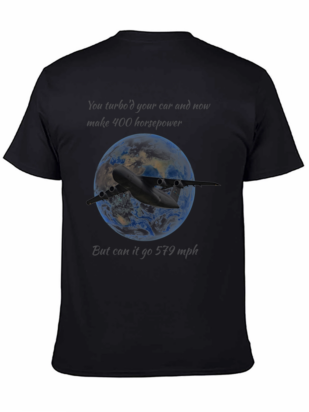 Turbo Car vs Plane T-Shirt: Horsepower vs Speed