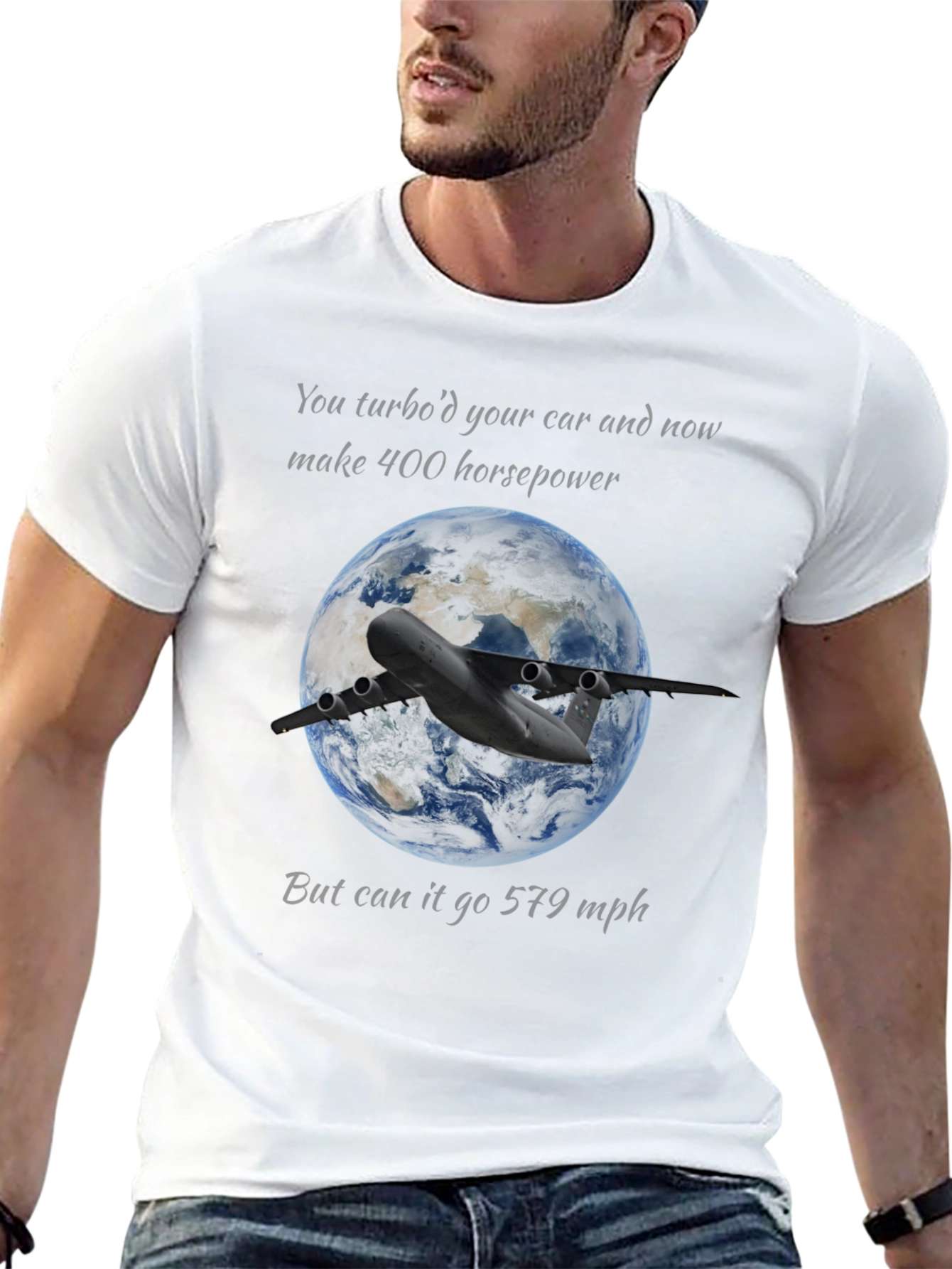 Turbo Car vs Plane T-Shirt: Horsepower vs Speed