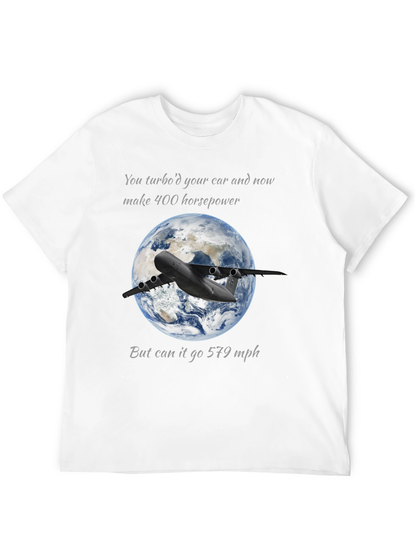 Turbo Car vs Plane T-Shirt: Horsepower vs Speed