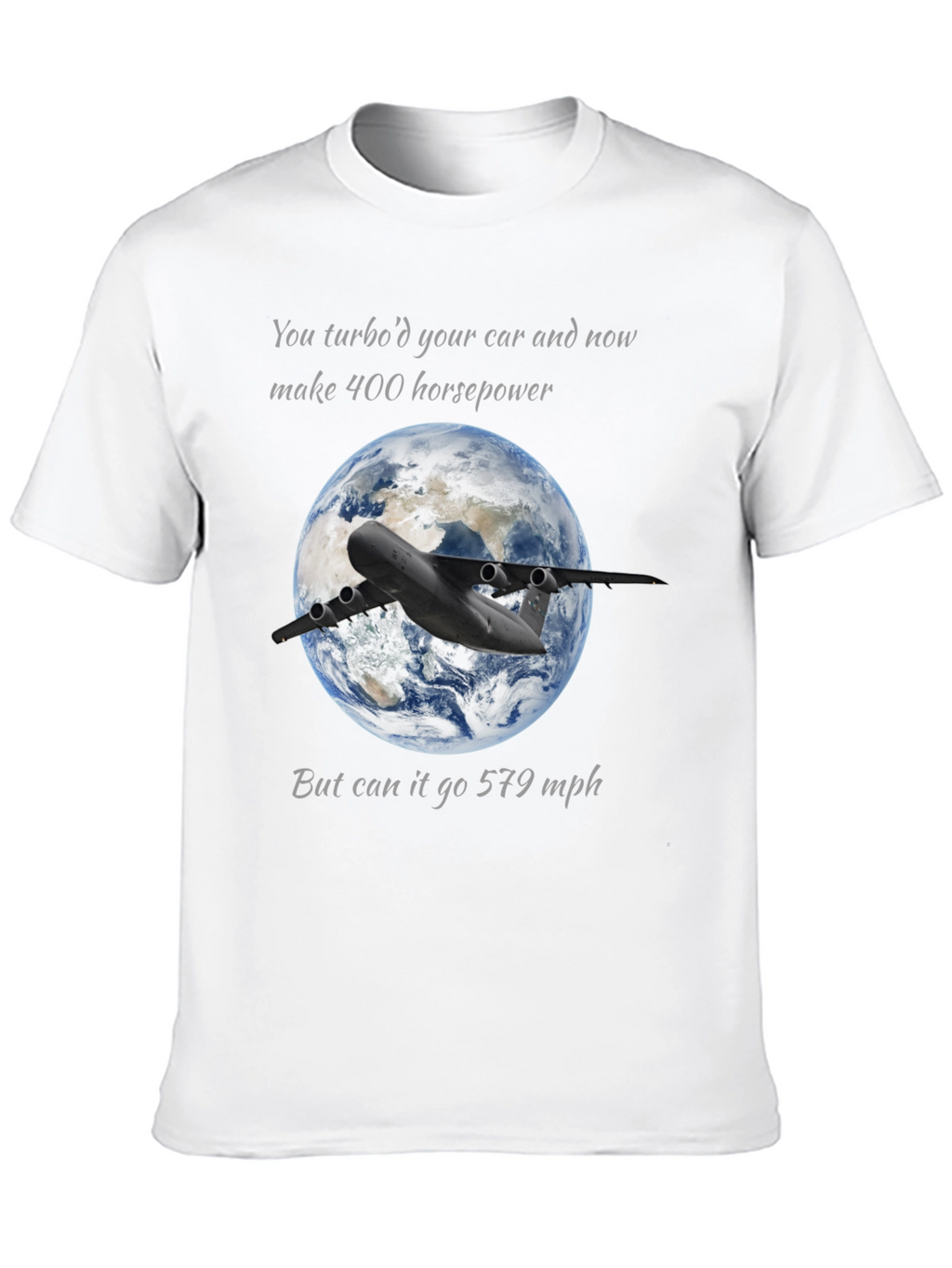 Turbo Car vs Plane T-Shirt: Horsepower vs Speed