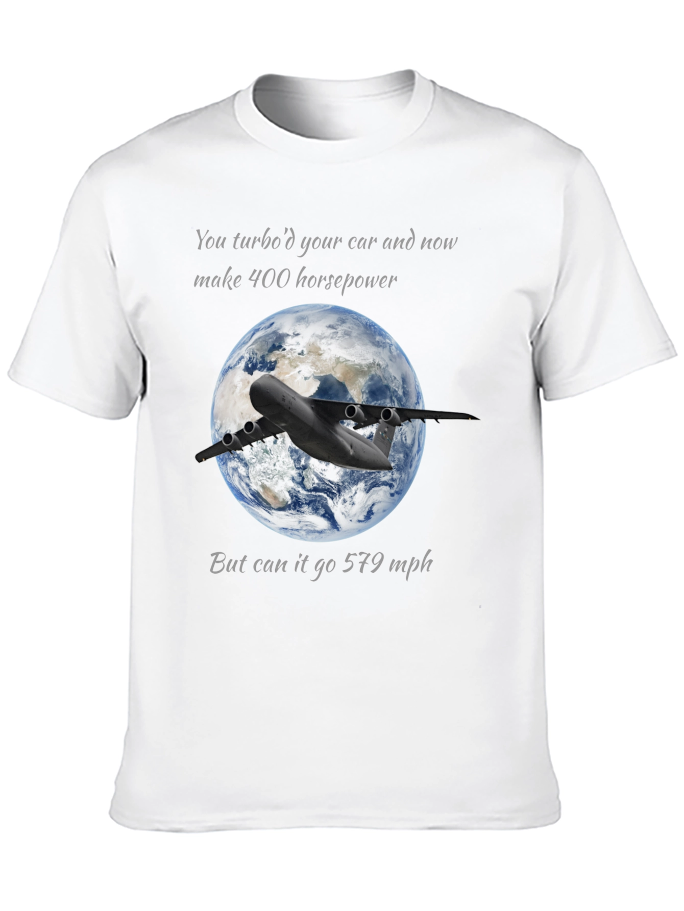 Turbo Car vs Plane T-Shirt: Horsepower vs Speed