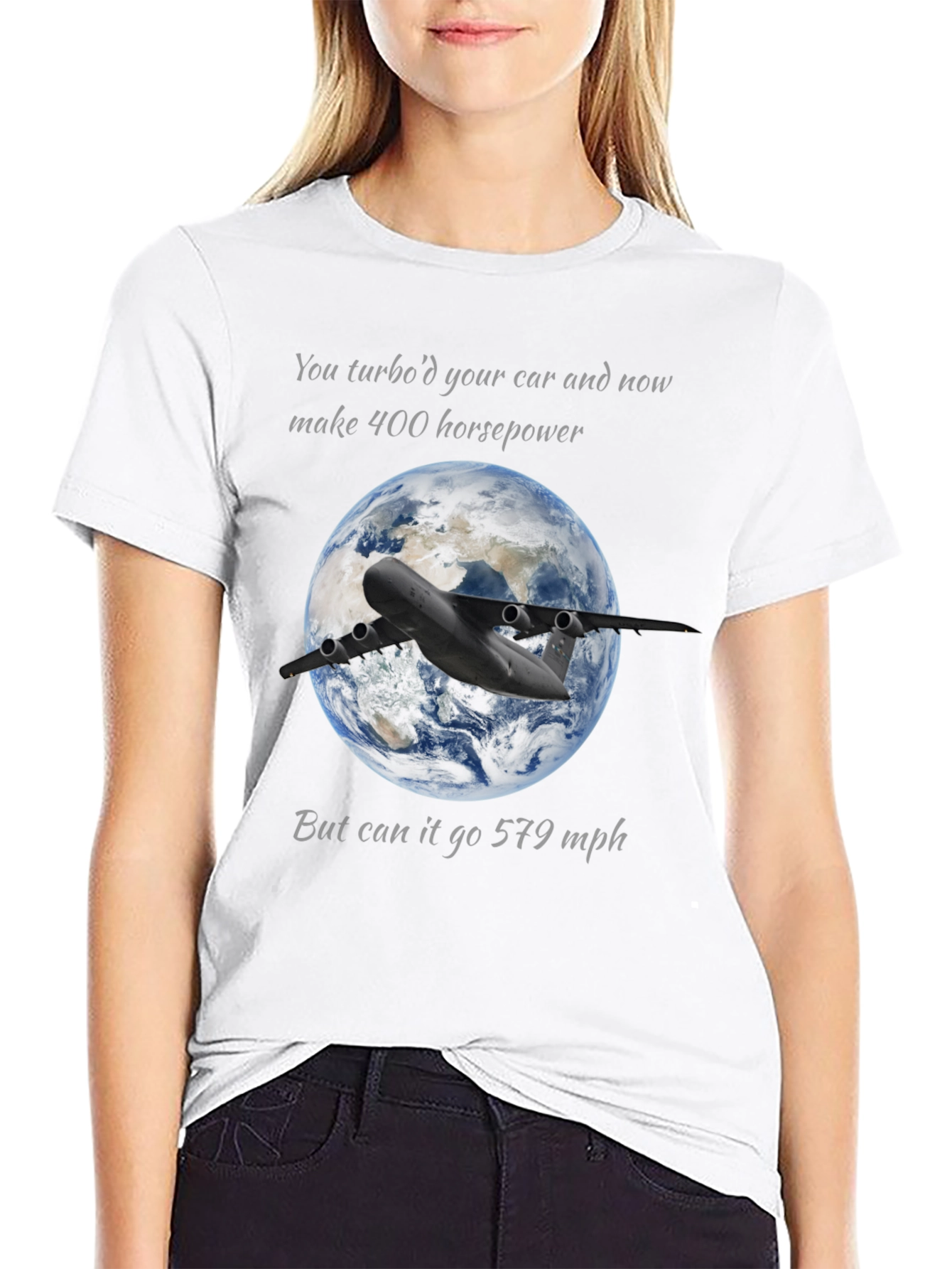 Turbo Car vs Plane T-Shirt: Horsepower vs Speed