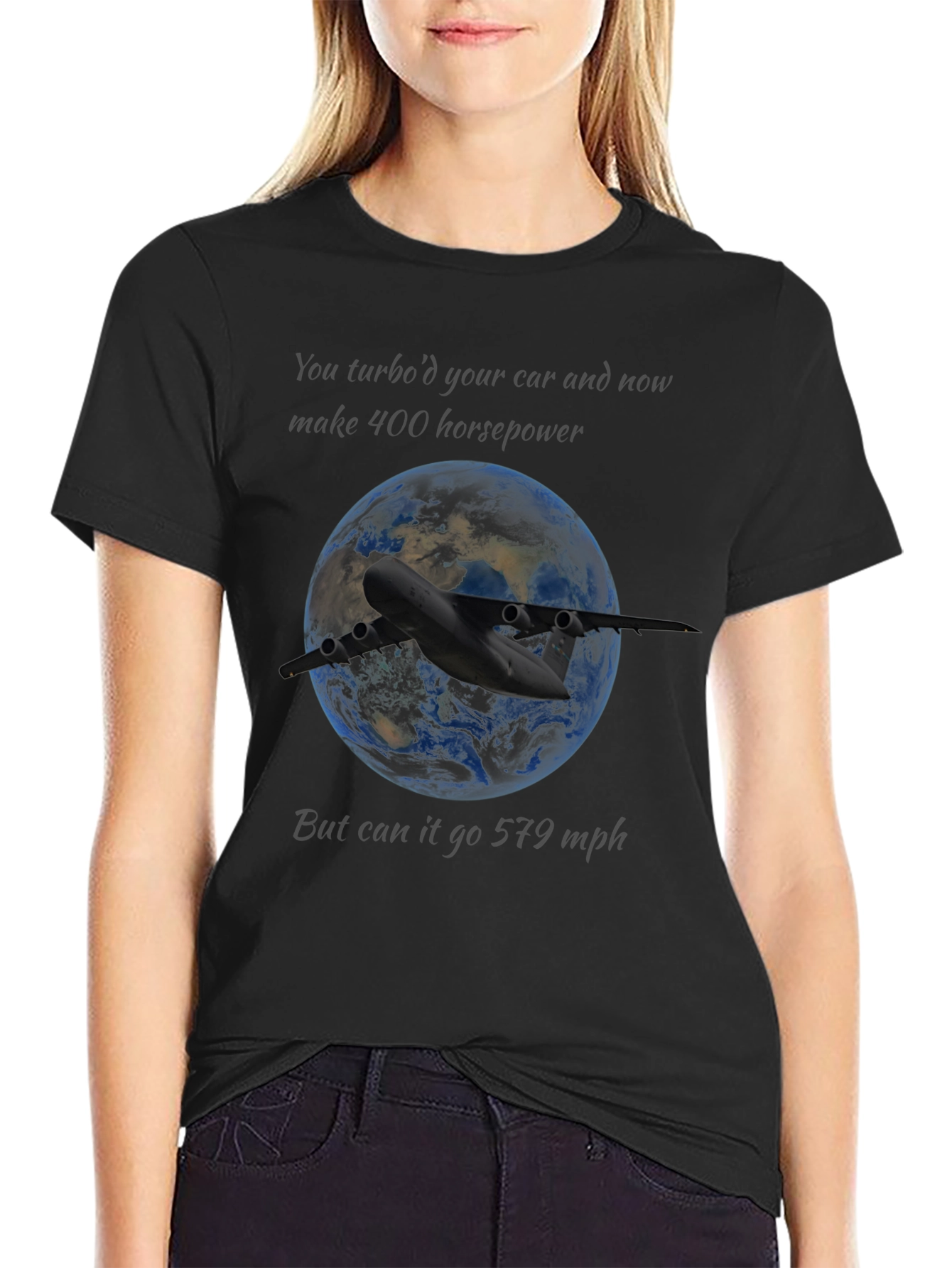Turbo Car vs Plane T-Shirt: Horsepower vs Speed