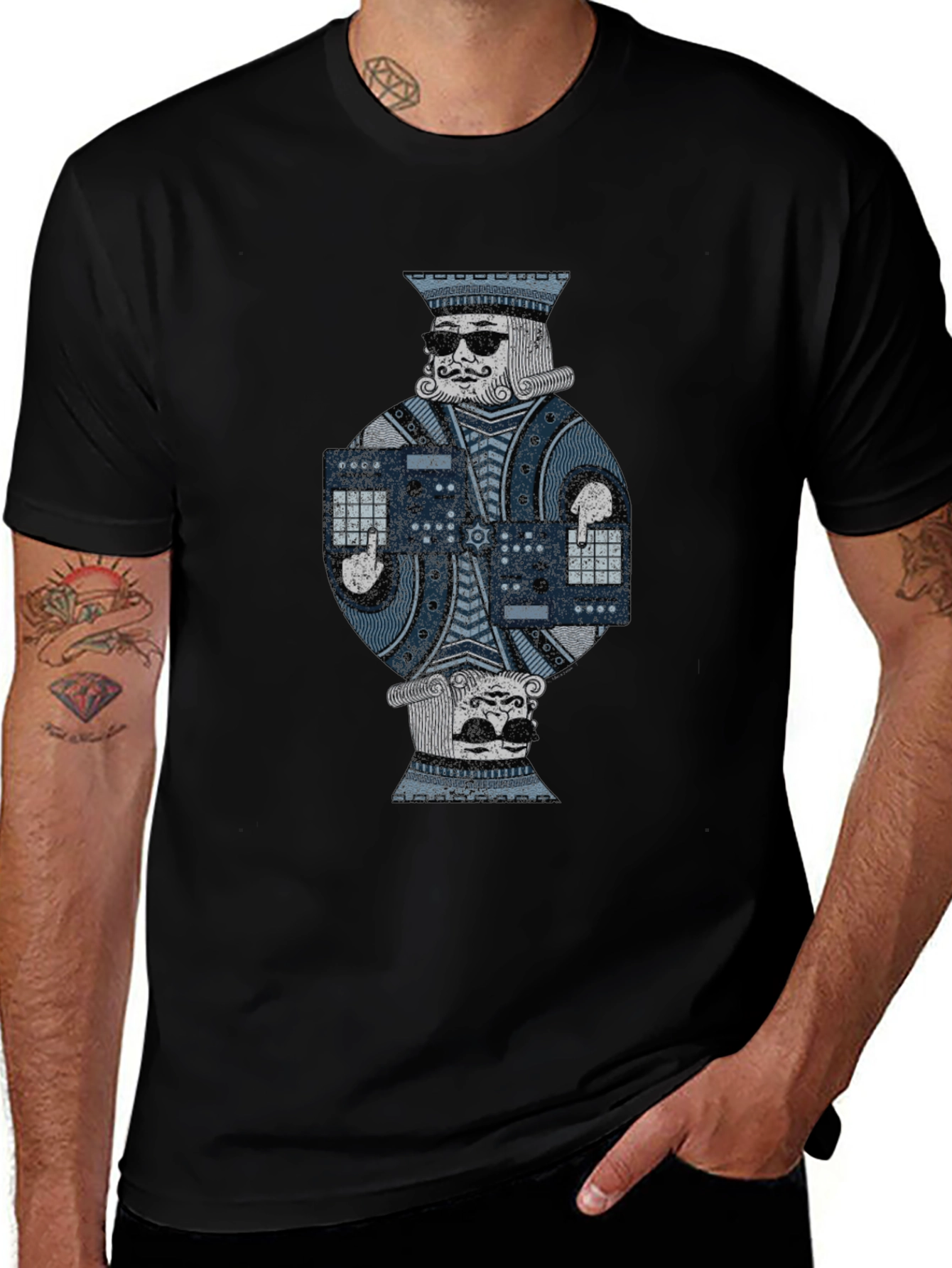 King of Beats T-Shirt - DJ Card Design