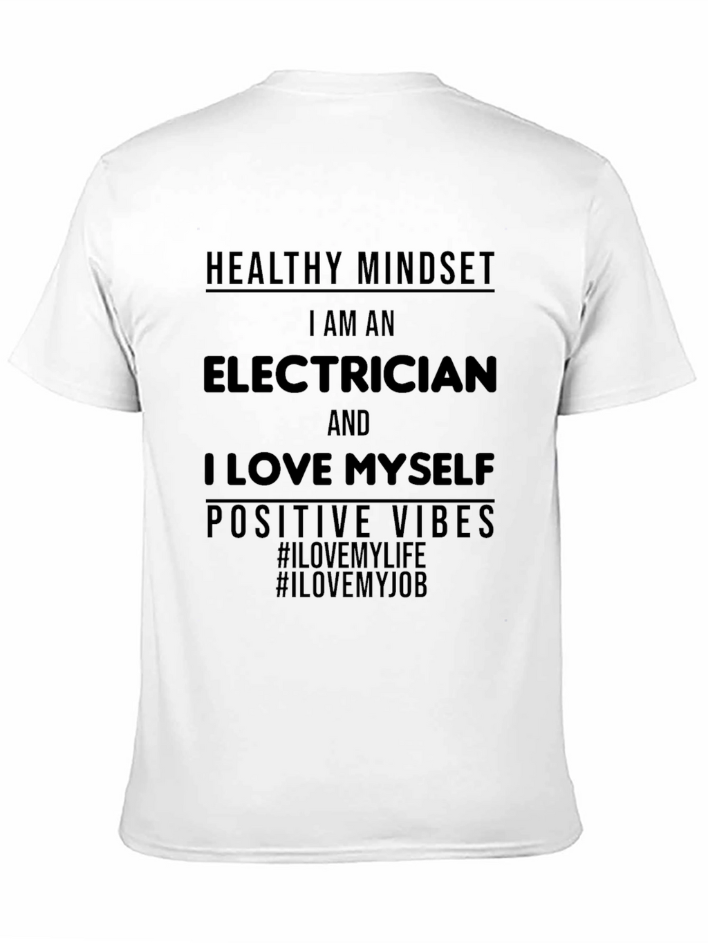 Electrician Positive Vibes Graphic T-Shirt