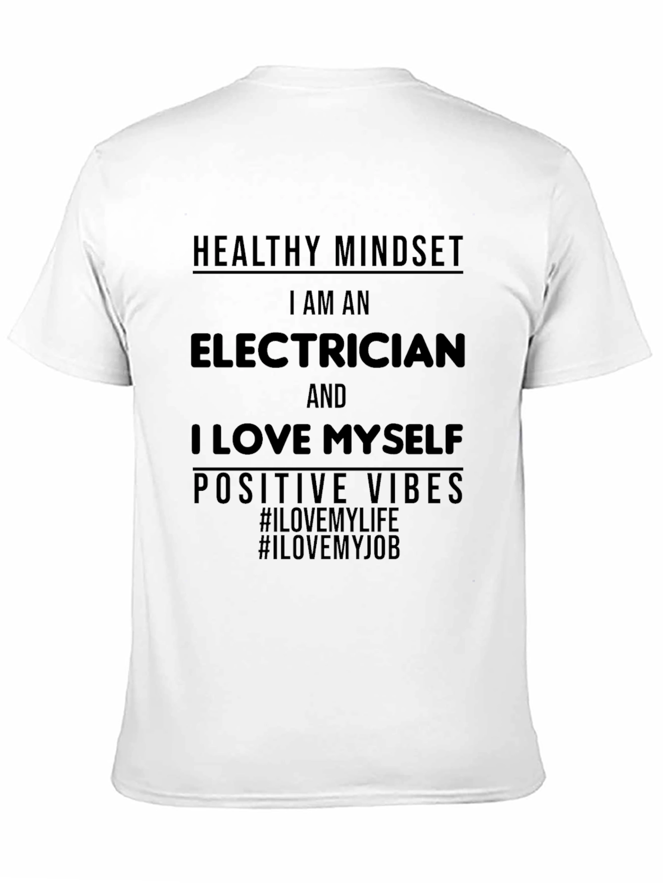 Electrician Positive Vibes Graphic T-Shirt