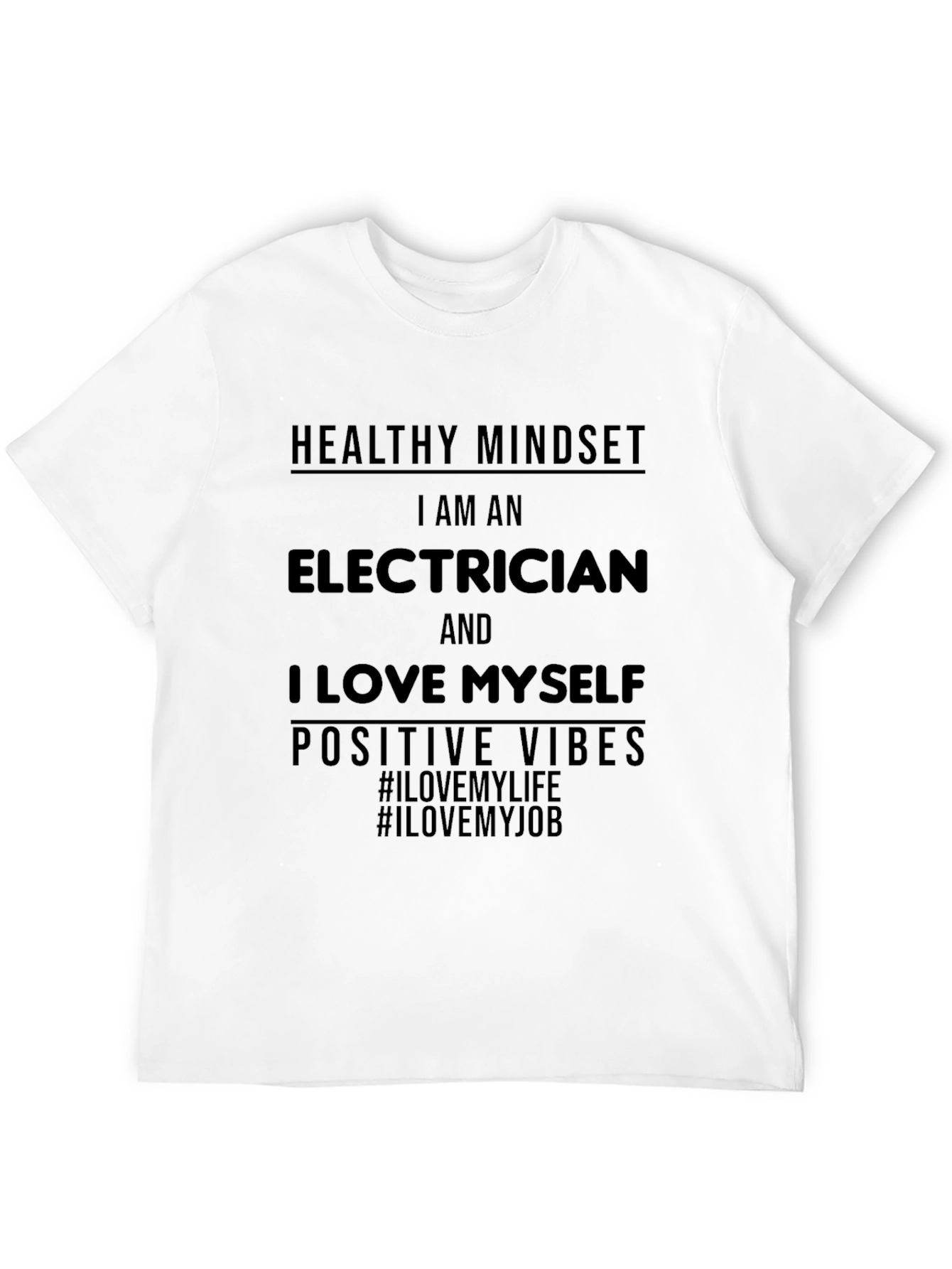 Electrician Positive Vibes Graphic T-Shirt