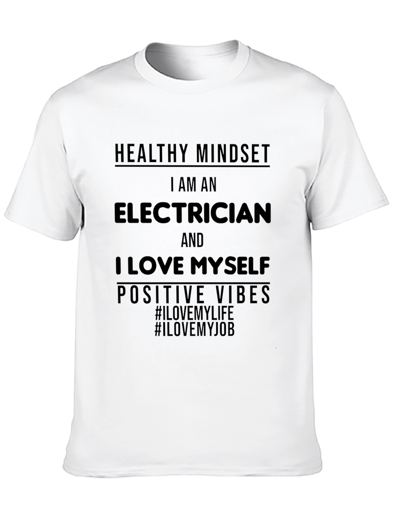 Electrician Positive Vibes Graphic T-Shirt