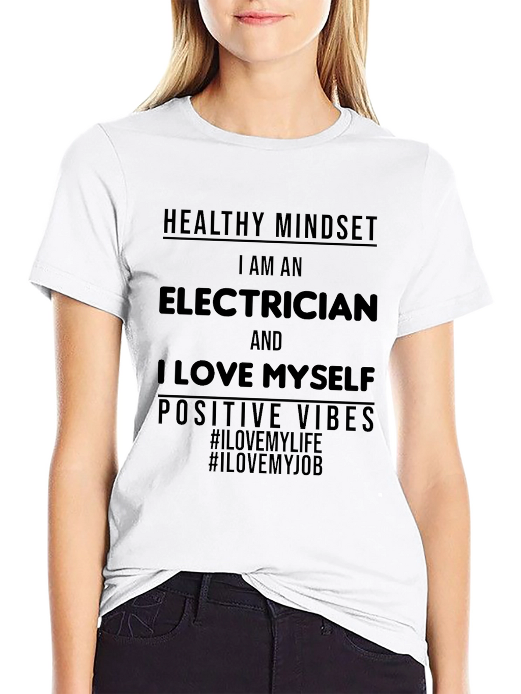 Electrician Positive Vibes Graphic T-Shirt