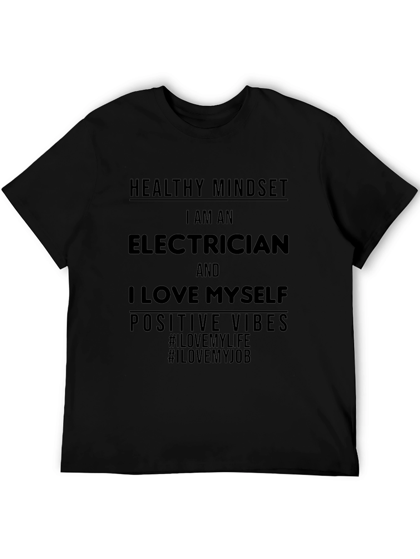 Electrician Positive Vibes Graphic T-Shirt