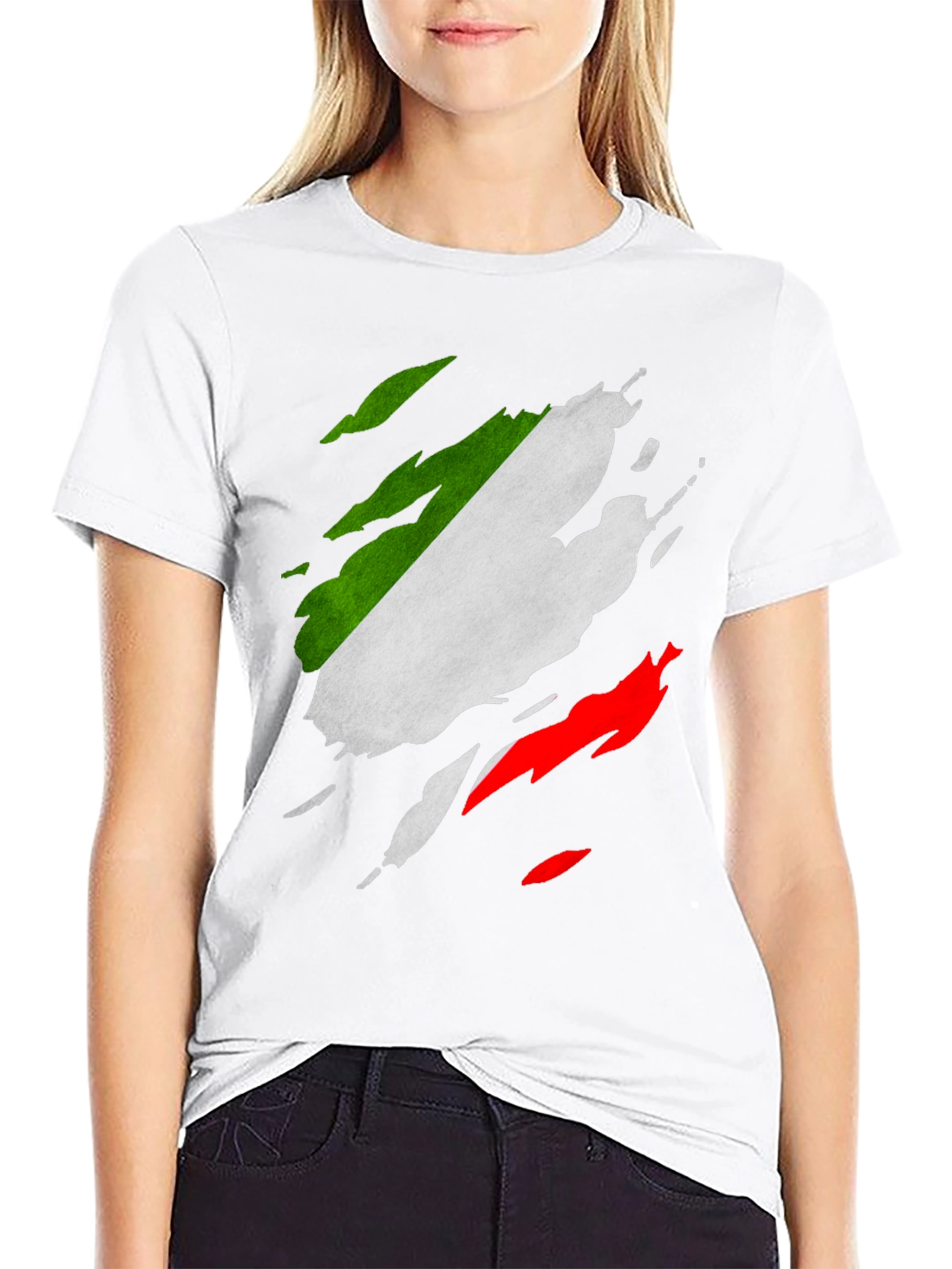Italian Flag Ripped T-Shirt - Patriotic Italy Tee