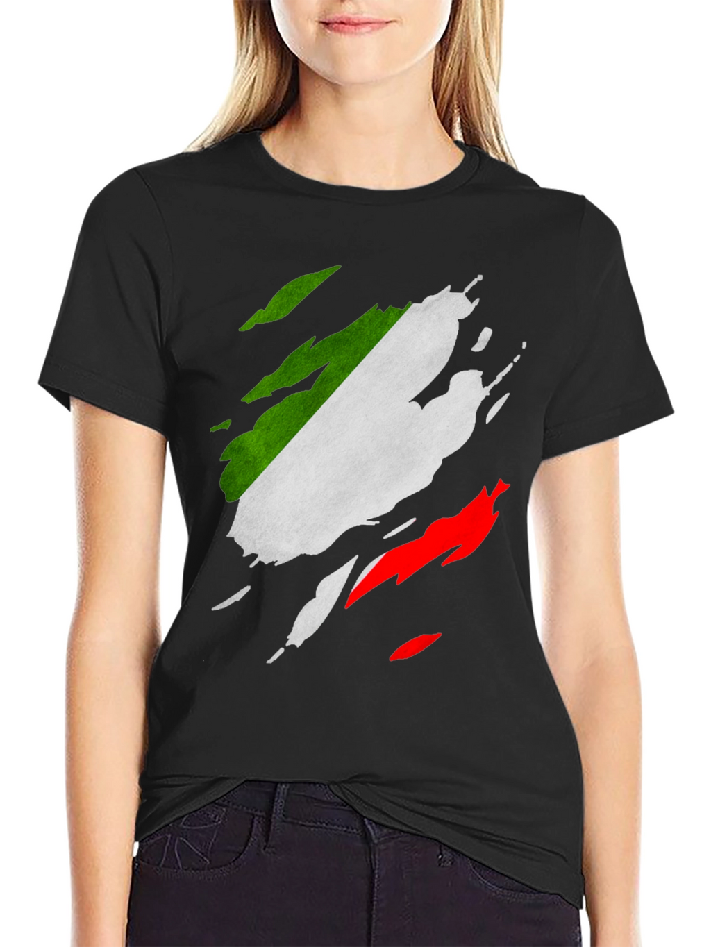 Italian Flag Ripped T-Shirt - Patriotic Italy Tee
