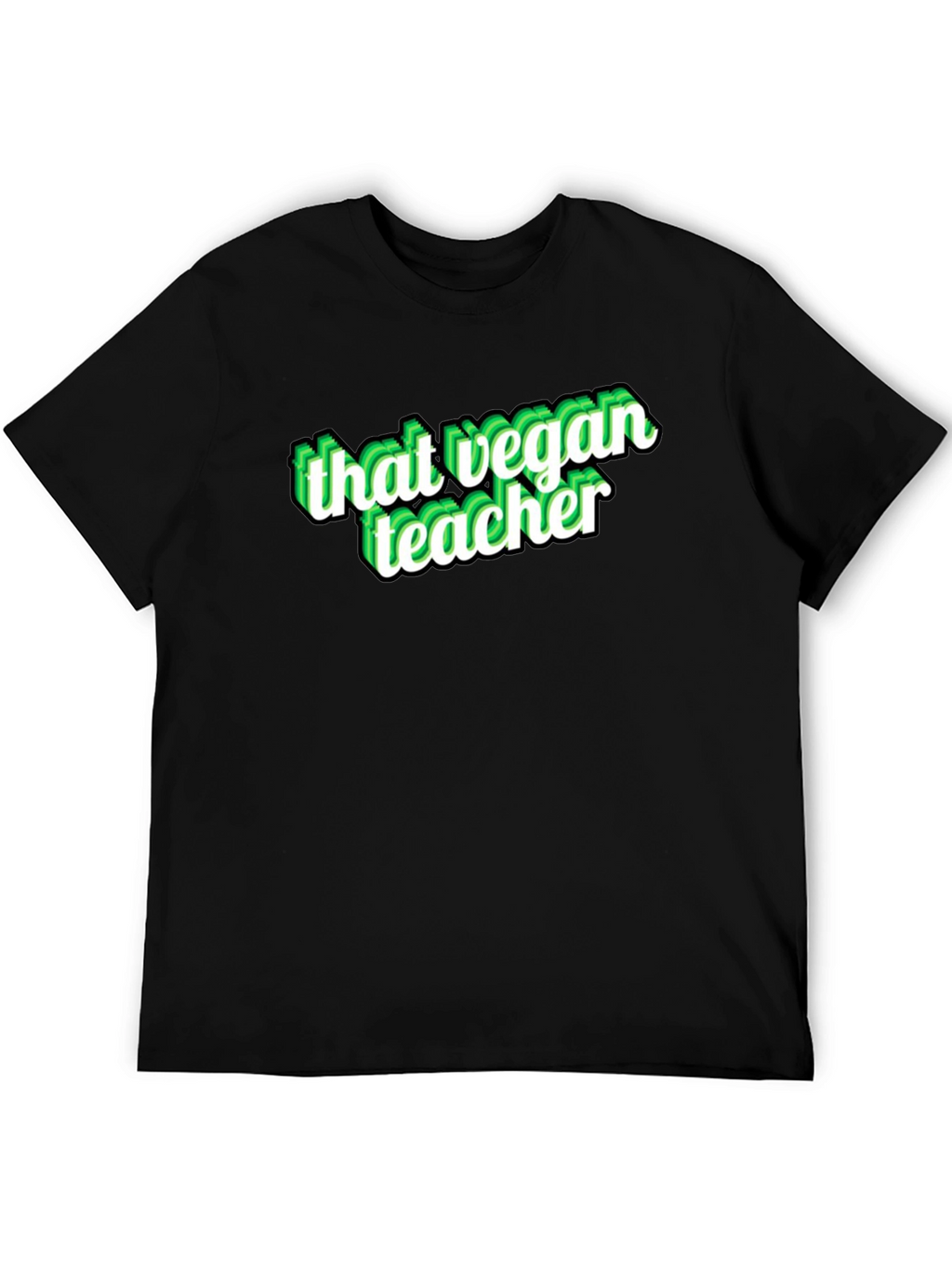 That Vegan Teacher Black Graphic T-Shirt