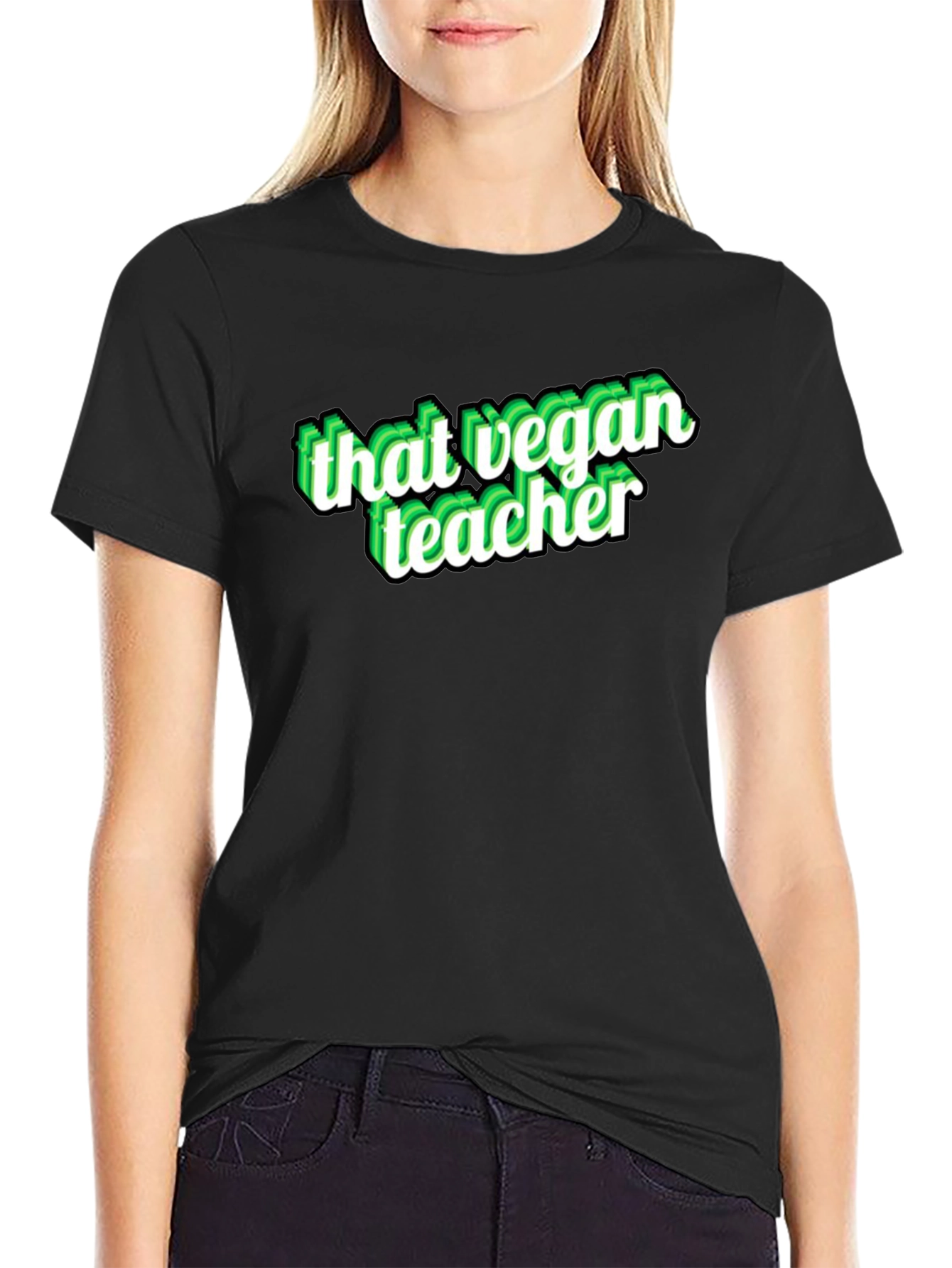 That Vegan Teacher Black Graphic T-Shirt