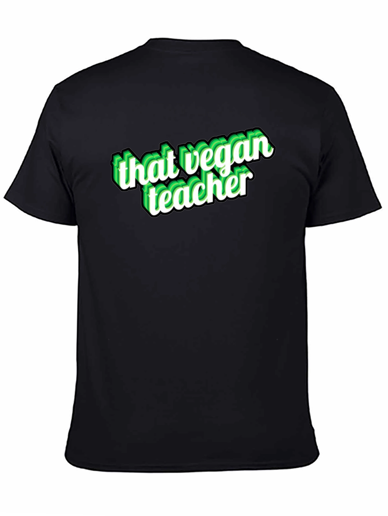 That Vegan Teacher Black Graphic T-Shirt