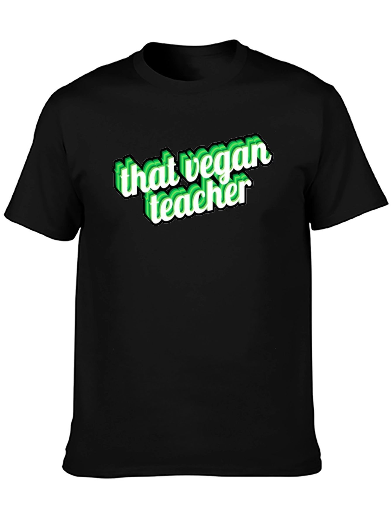 That Vegan Teacher Black Graphic T-Shirt