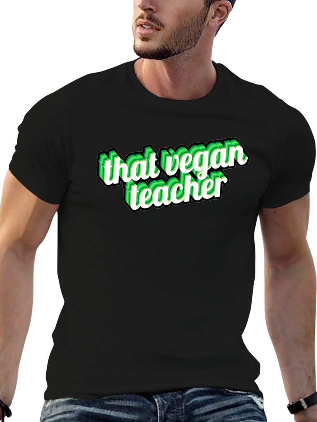 That Vegan Teacher Black Graphic T-Shirt