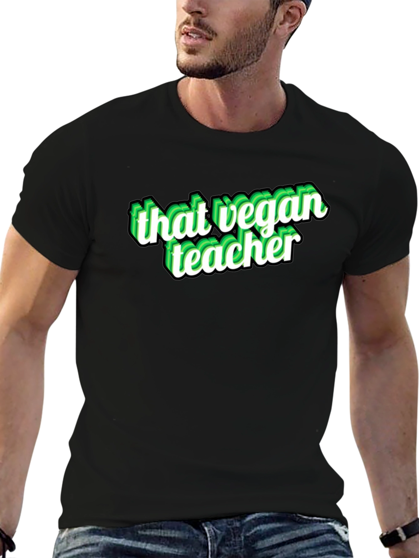 That Vegan Teacher Black Graphic T-Shirt