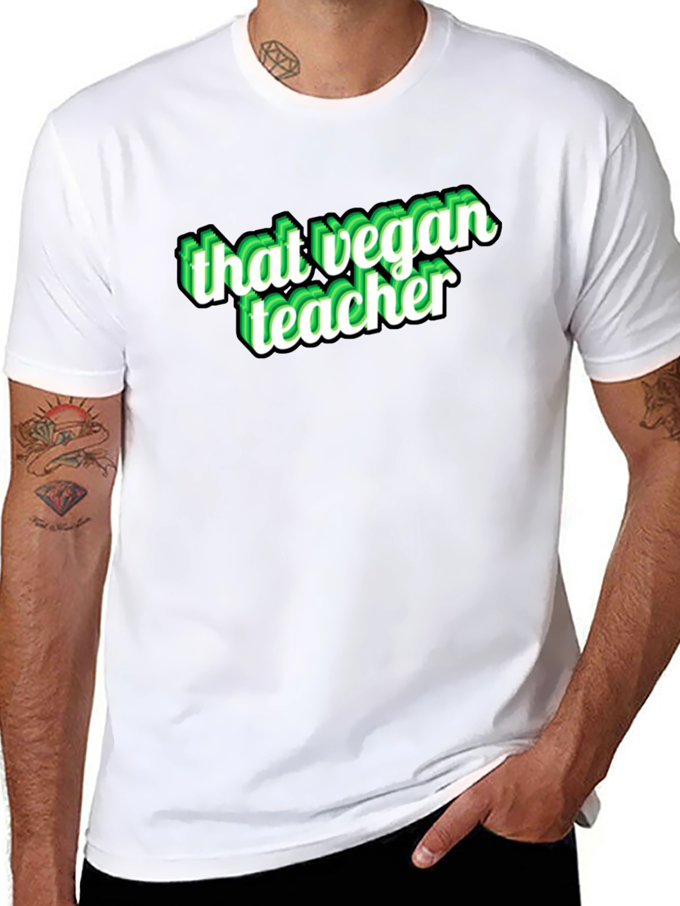 That Vegan Teacher Black Graphic T-Shirt