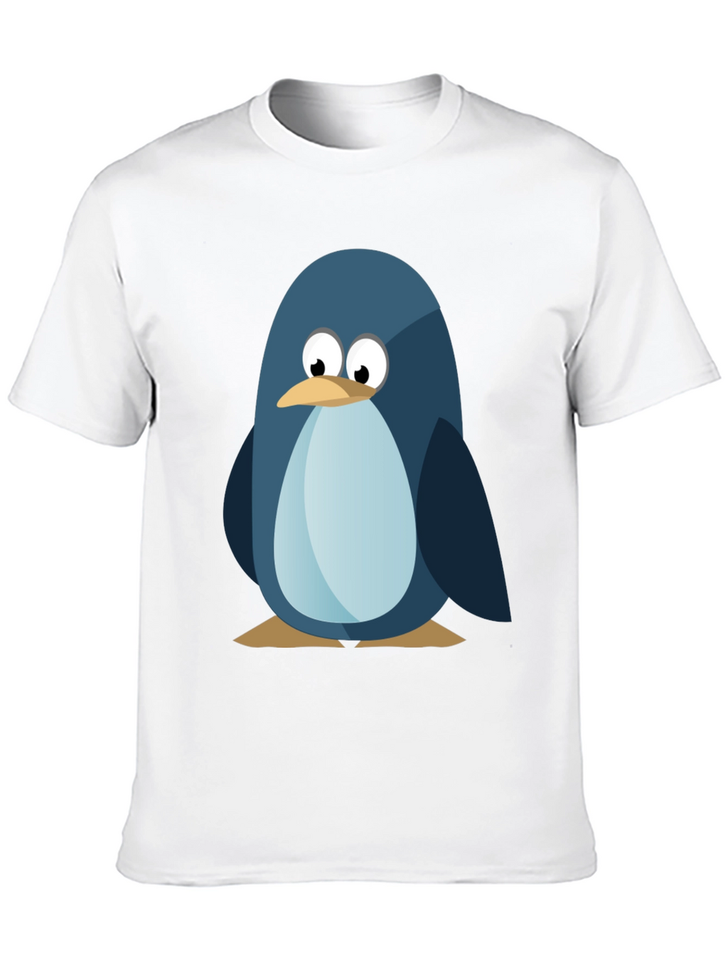 Cute Penguin Graphic Tee - Mens Black T-Shirt