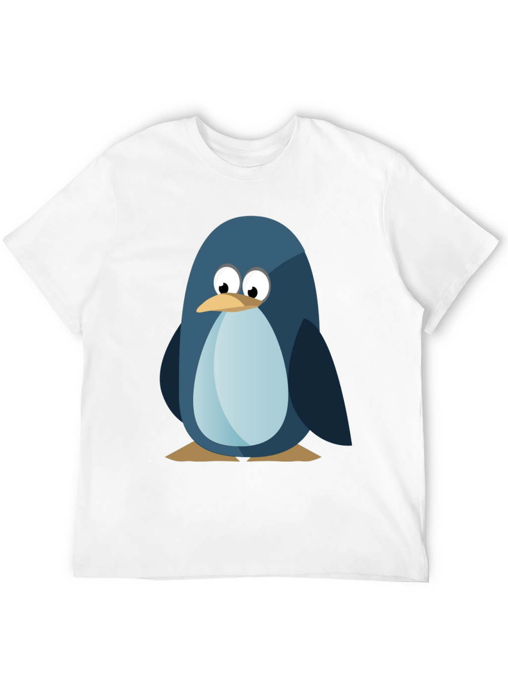 Cute Penguin Graphic Tee - Mens Black T-Shirt