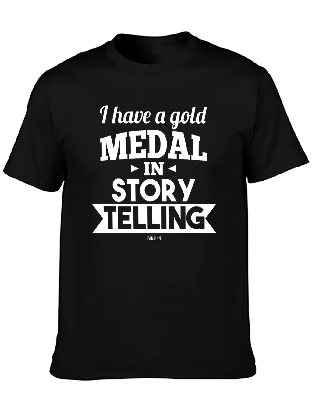 Gold Medal Storytelling Black Graphic T-Shirt