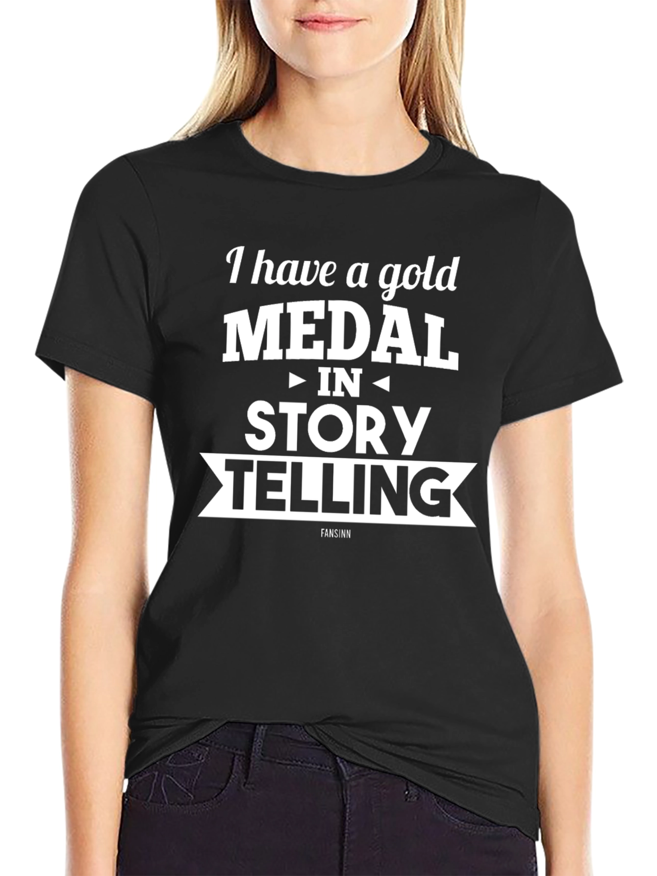 Gold Medal Storytelling Black Graphic T-Shirt