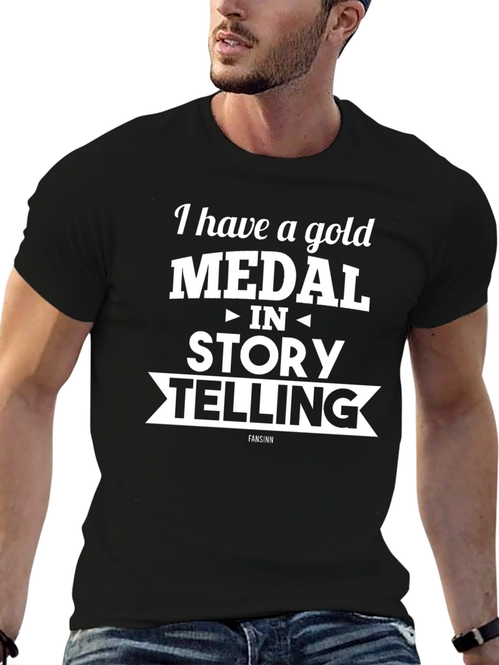 Gold Medal Storytelling Black Graphic T-Shirt
