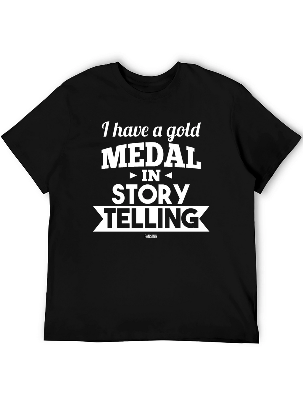 Gold Medal Storytelling Black Graphic T-Shirt