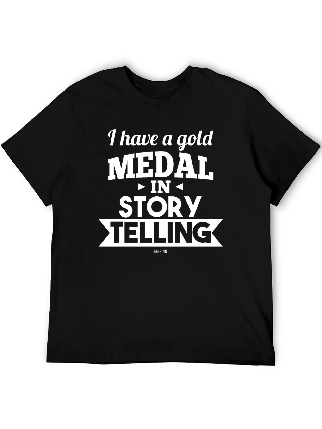 Gold Medal Storytelling Black Graphic T-Shirt