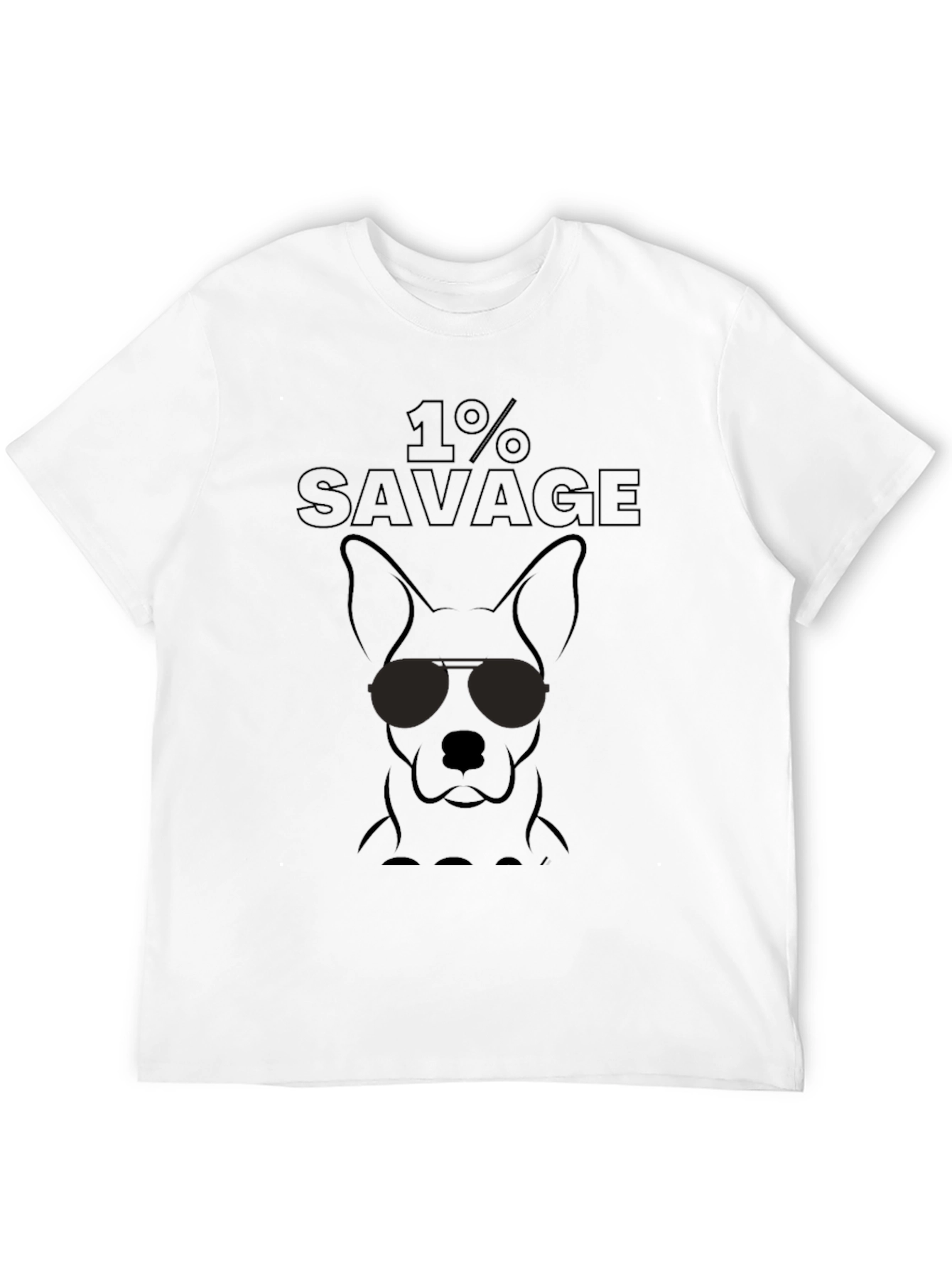 1% Savage Dog T-Shirt - Cool Canine Tee