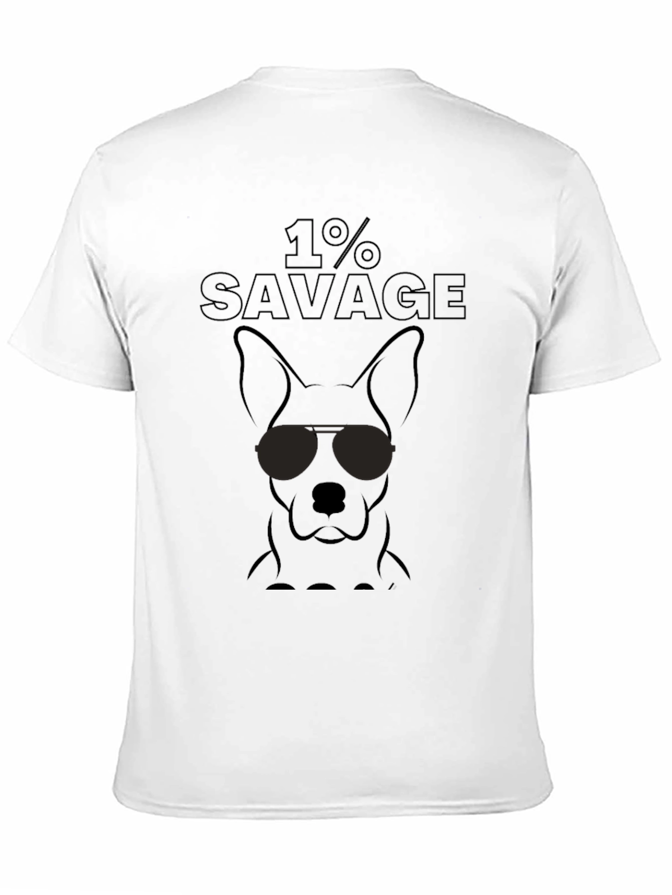 1% Savage Dog T-Shirt - Cool Canine Tee