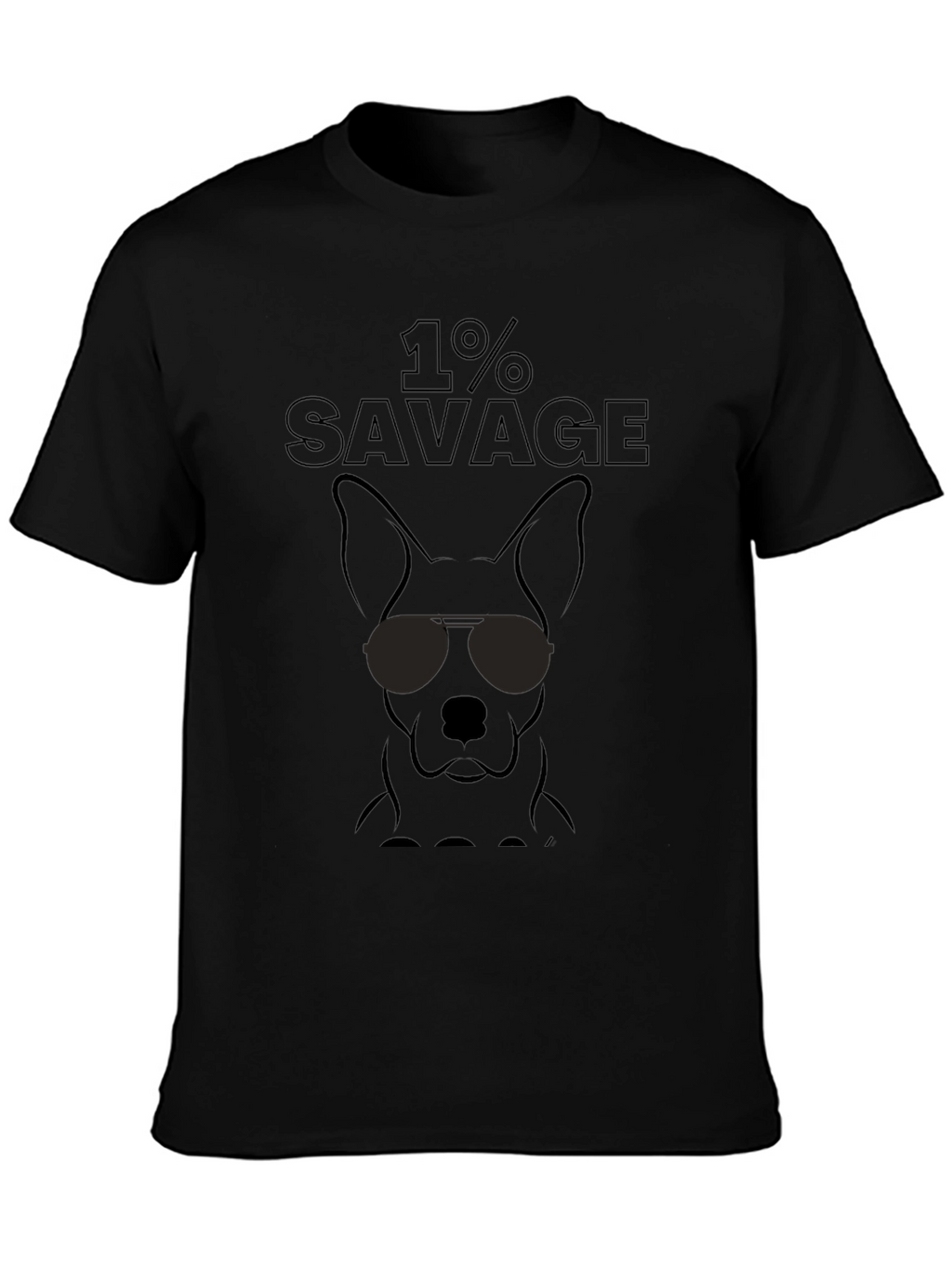 1% Savage Dog T-Shirt - Cool Canine Tee