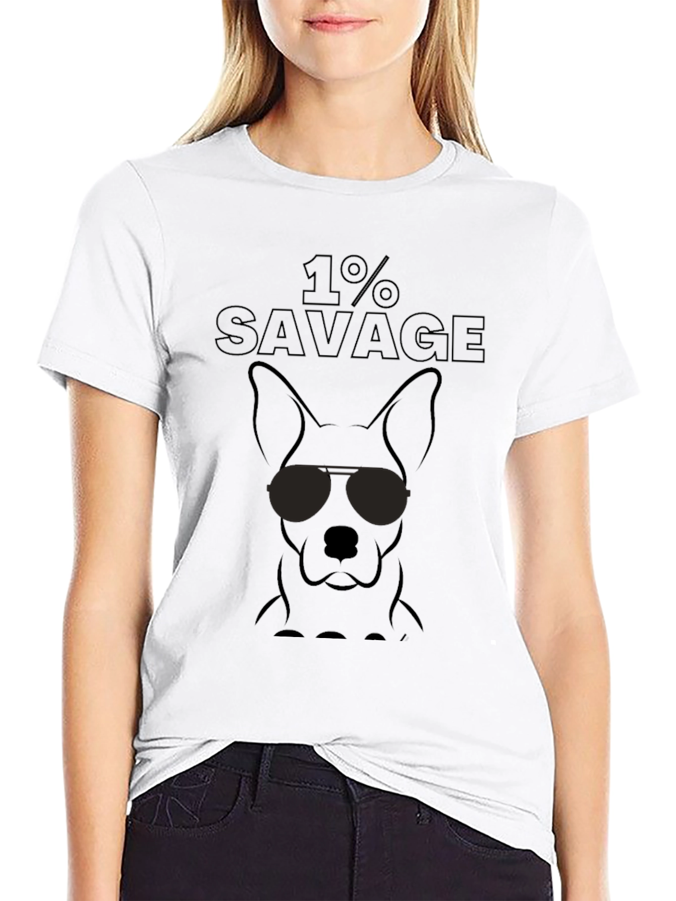 1% Savage Dog T-Shirt - Cool Canine Tee
