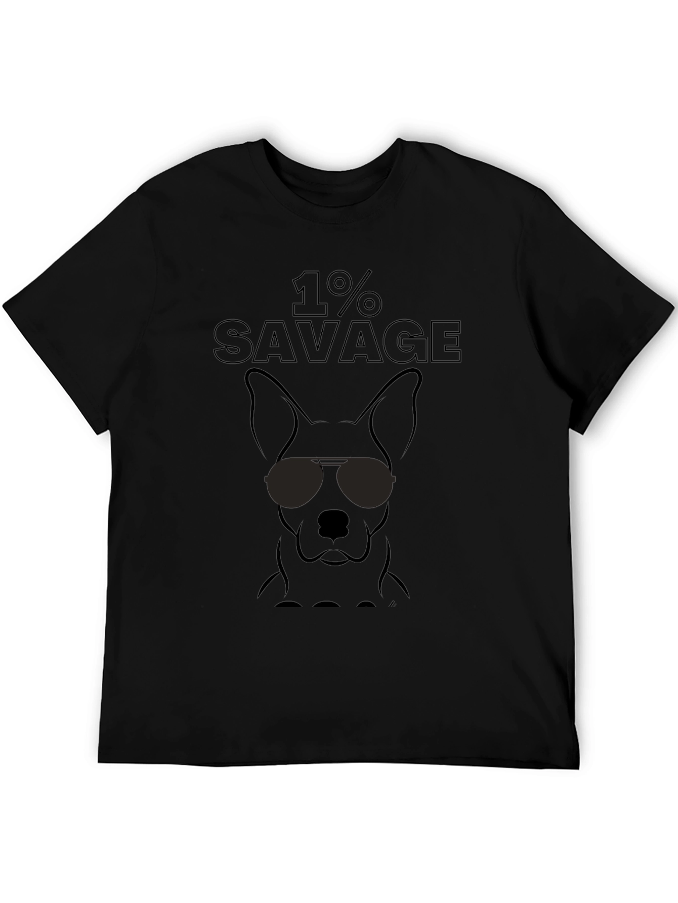 1% Savage Dog T-Shirt - Cool Canine Tee