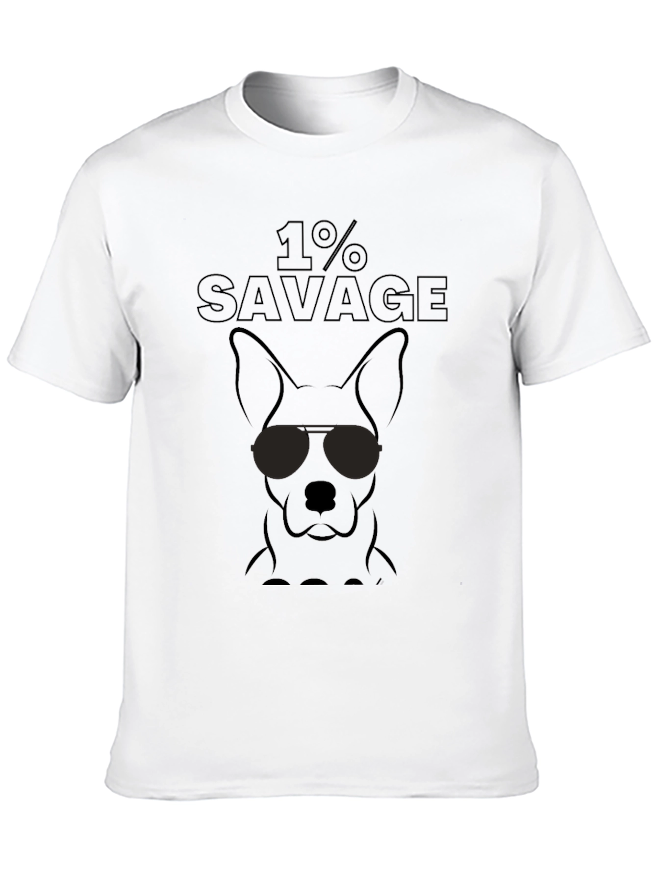 1% Savage Dog T-Shirt - Cool Canine Tee