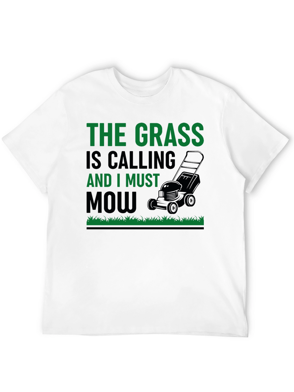 Funny Lawn Mowing T-Shirt - The Grass Is Calling