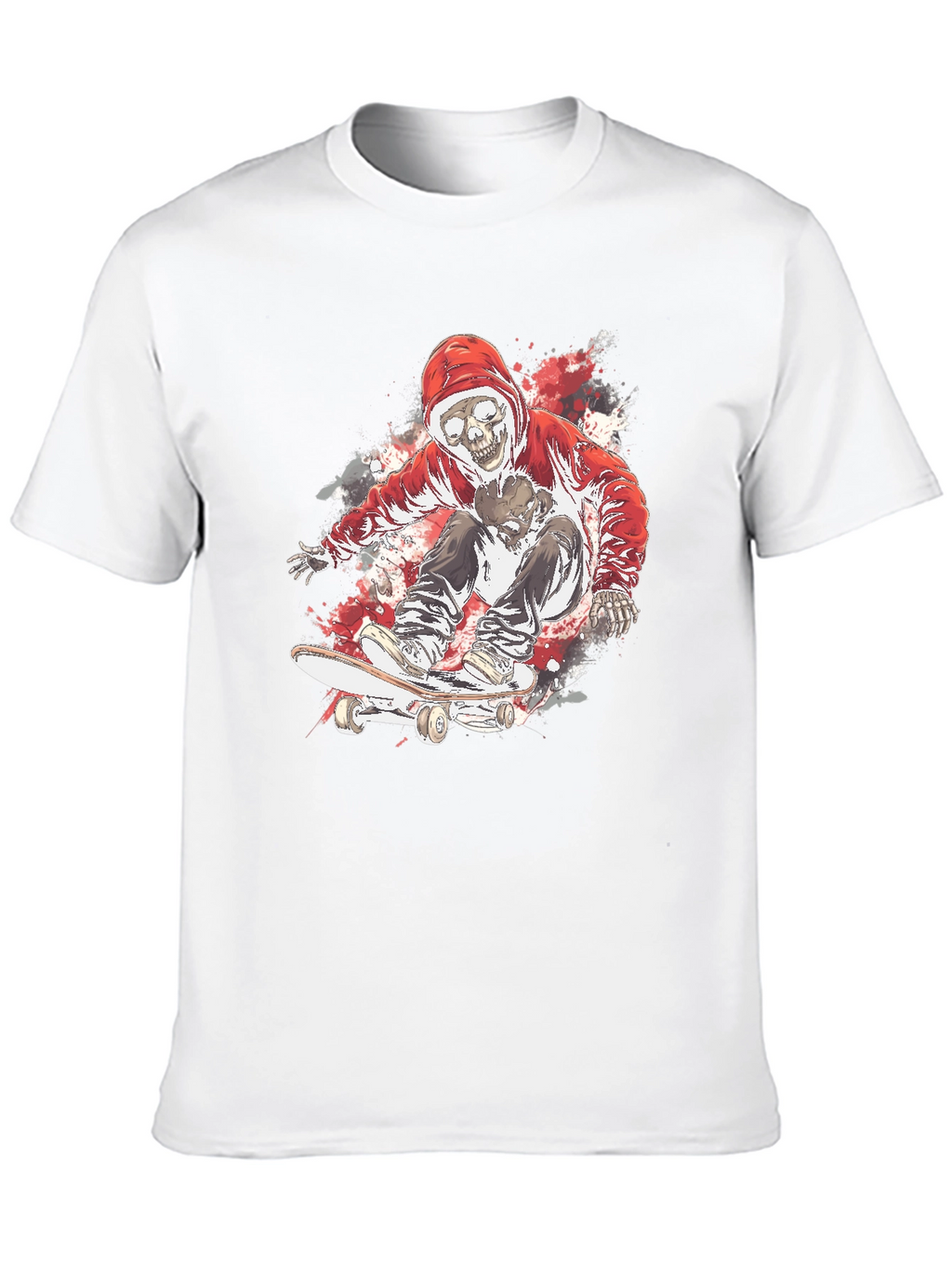 Skate Skeleton T-Shirt - Cool Graphic Tee