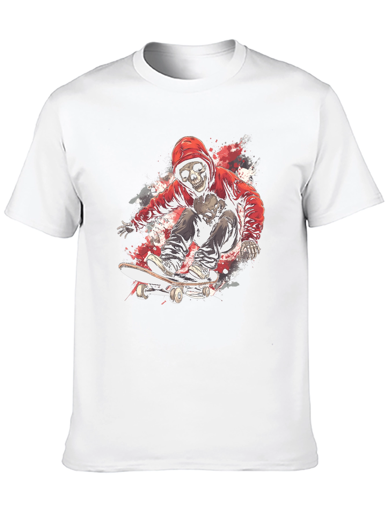 Skate Skeleton T-Shirt - Cool Graphic Tee