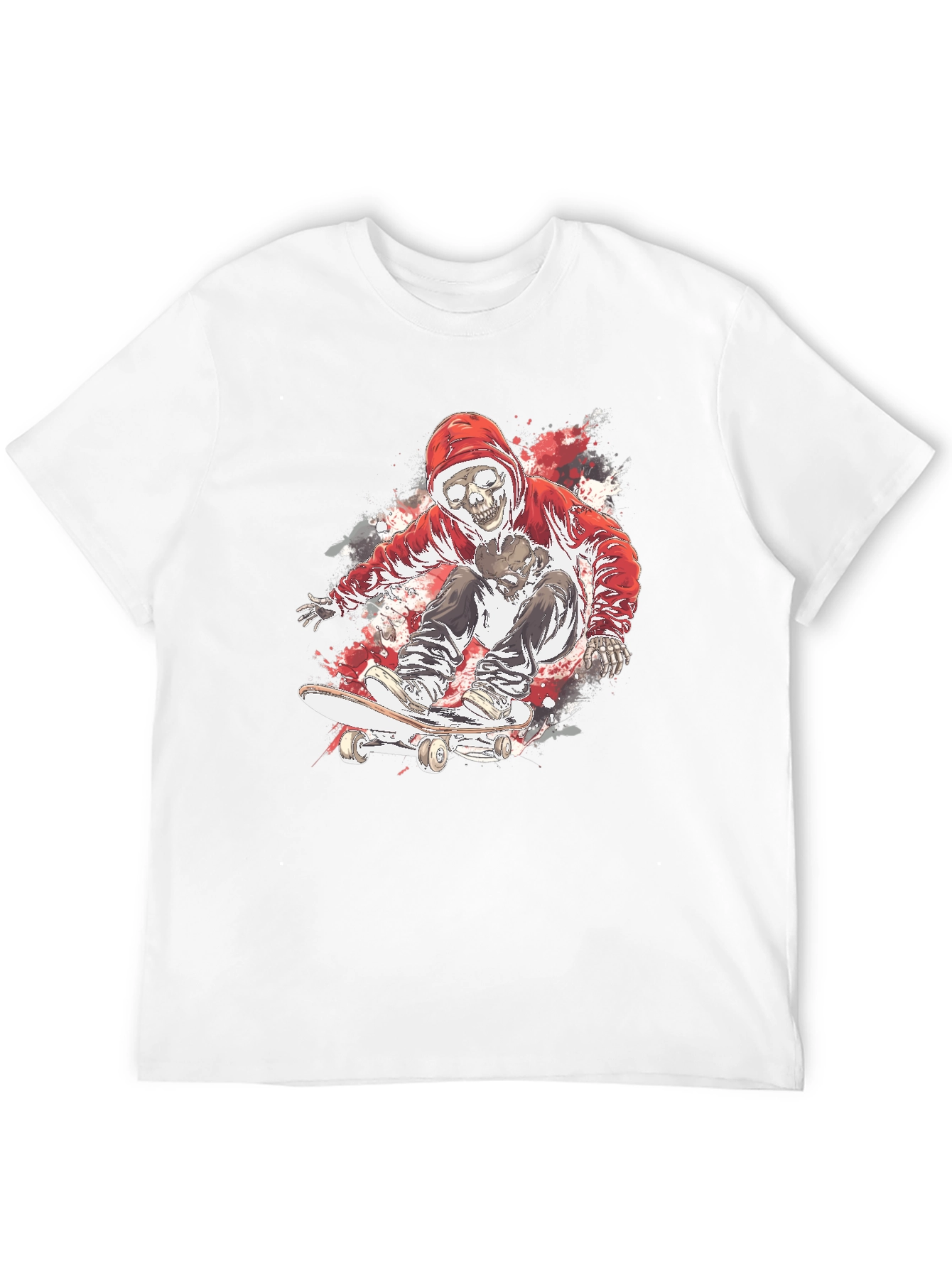 Skate Skeleton T-Shirt - Cool Graphic Tee